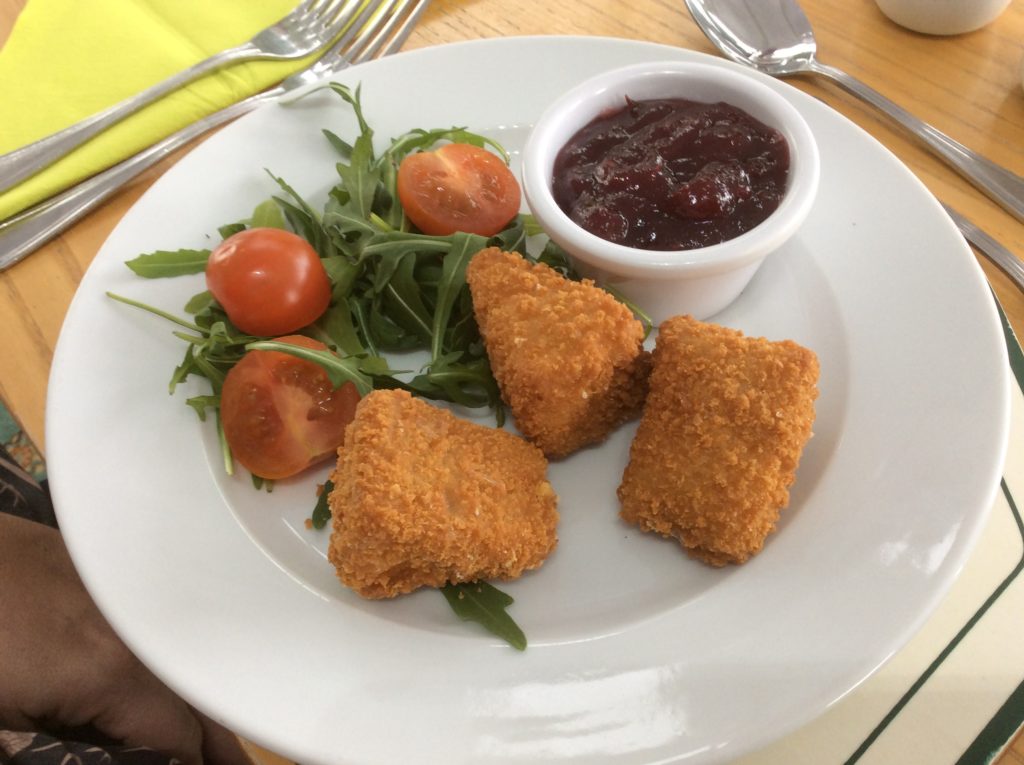 Deep Fried Breaded brie with Cranberry